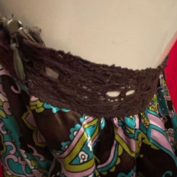 Alice & Trixie Paisley Print Silk Halter Top Size Small - Picture 5 of 7